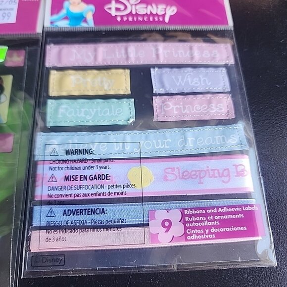 Disney Princess Sticker Lot Vintage 2004 scrapbooking collectible new sealed - Picture 3 of 6